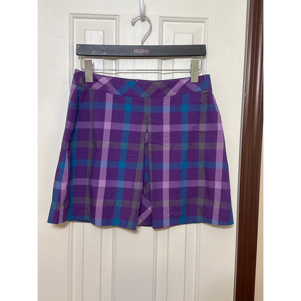 Lady Hagen Golf Skort Purple Plaid‎ Athletic Casual Skirt Size 8